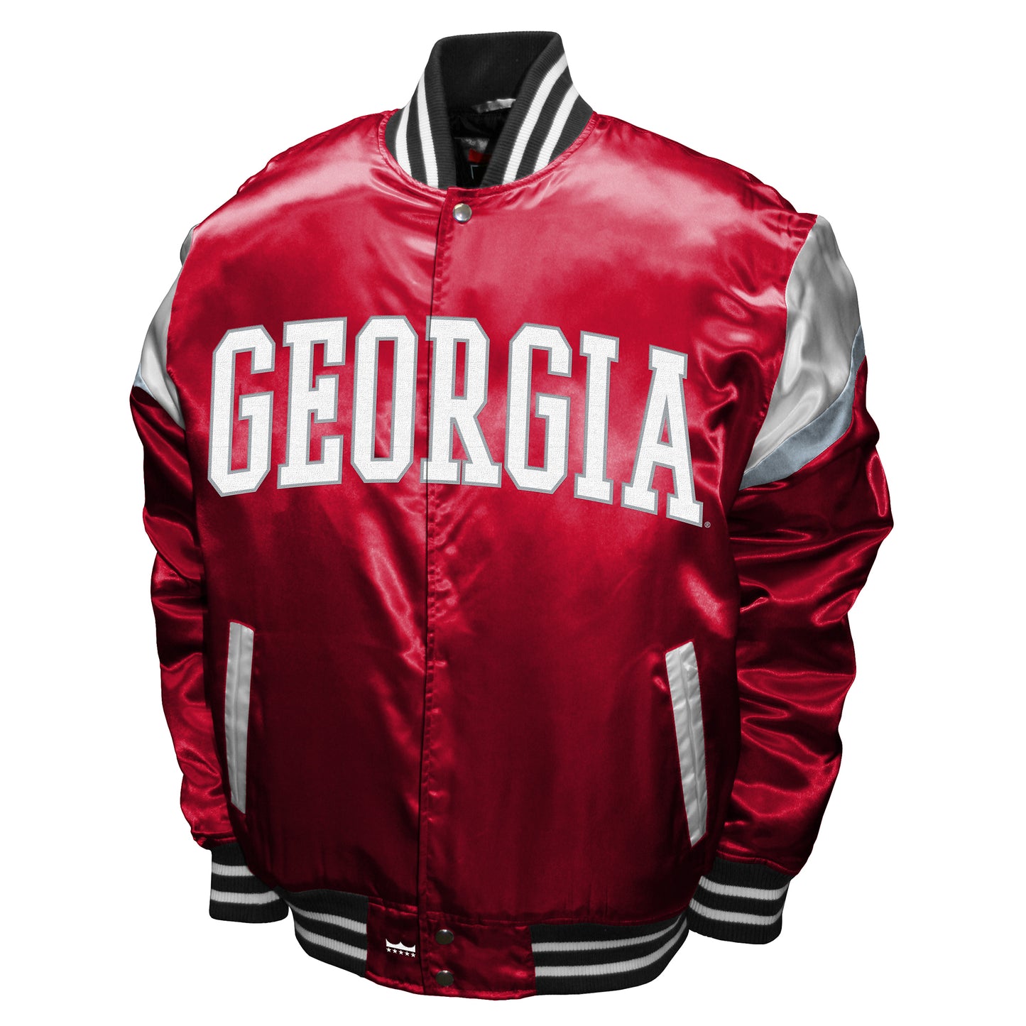 Georgia Bulldogs Franchise Club Mens 2022 National Champions Back to Back Wins Satin Jacket