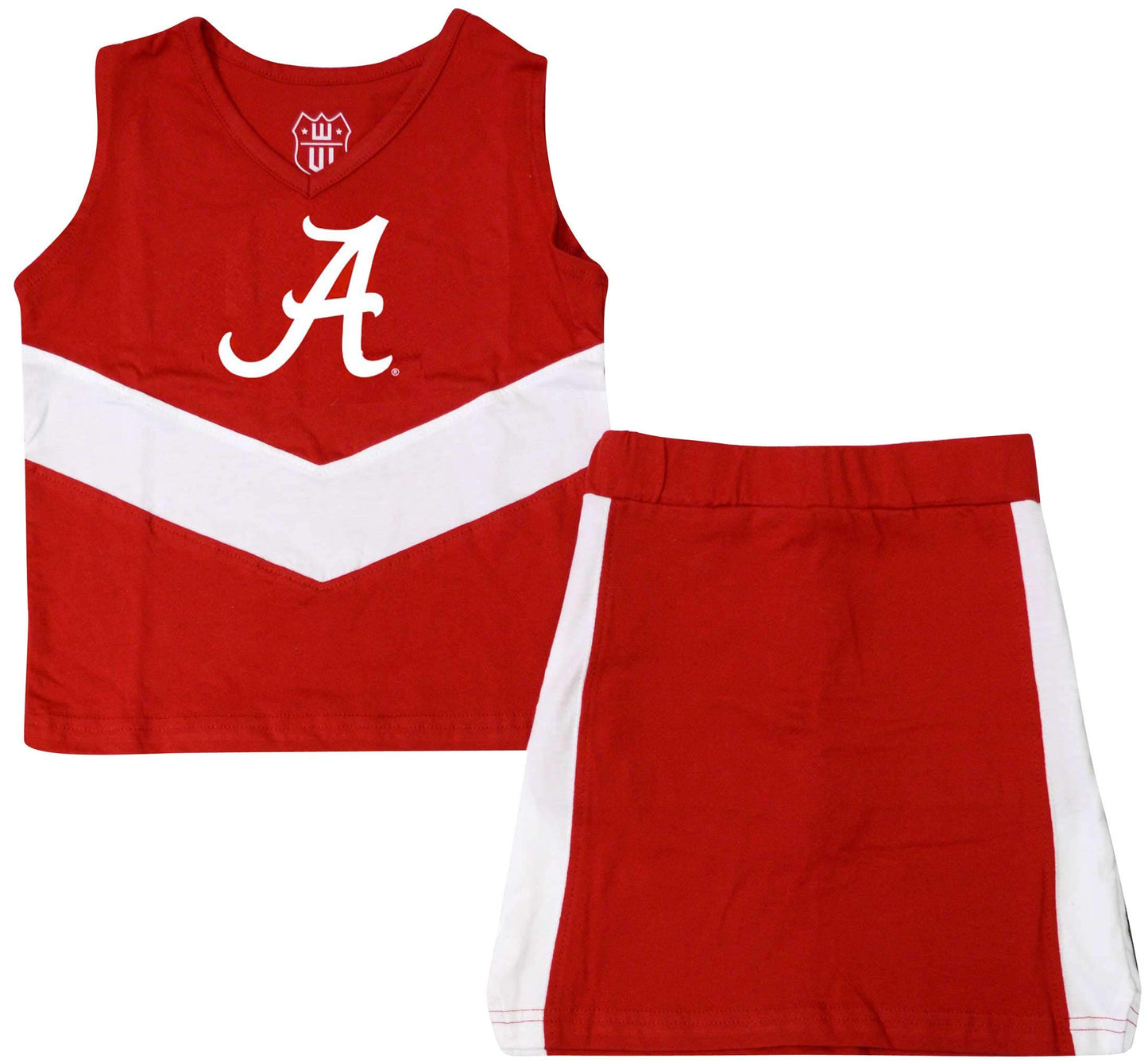 Alabama Crimson Tide Wes and Willy Girls and Toddlers Cheer Set