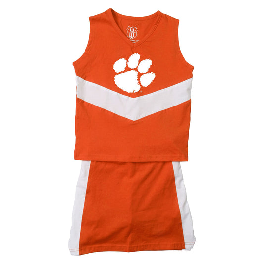 Clemson Tigers Wes and Willy Girls and Toddlers Cheer Set