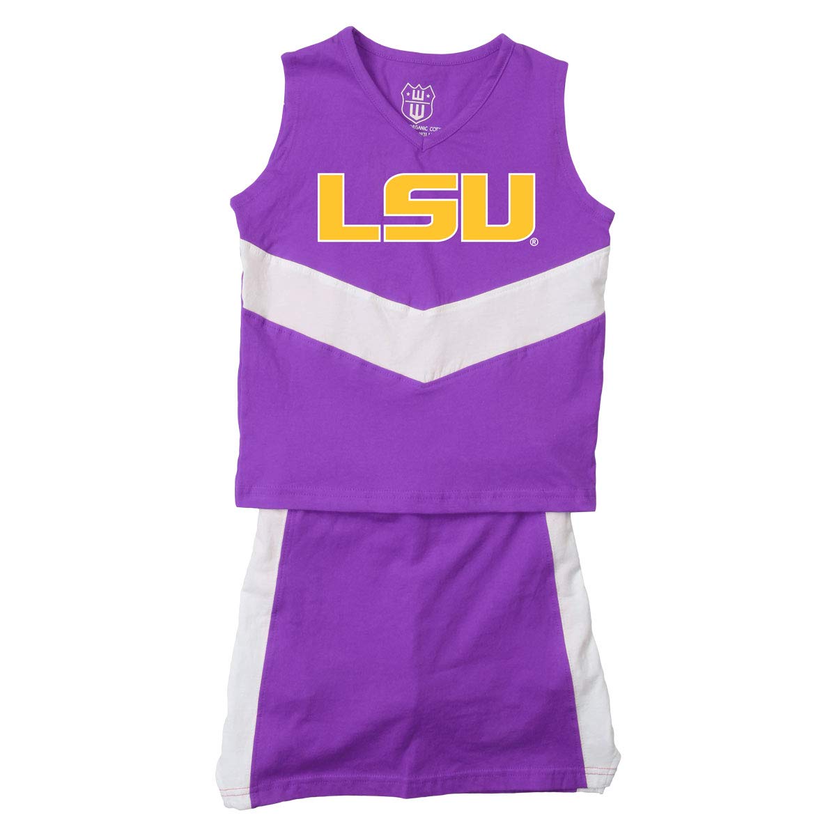 LSU Tigers Wes and Willy Girls and Toddlers Cheer Set