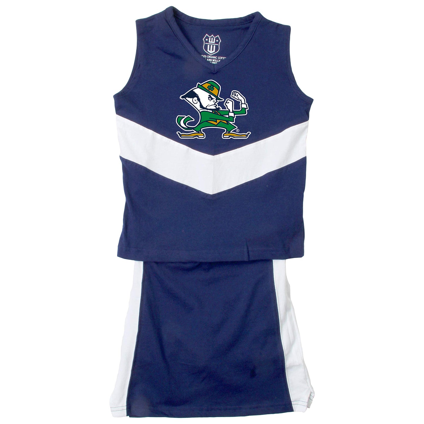 Notre Dame Fighting Irish Wes and Willy Girls and Toddlers Cheer Set