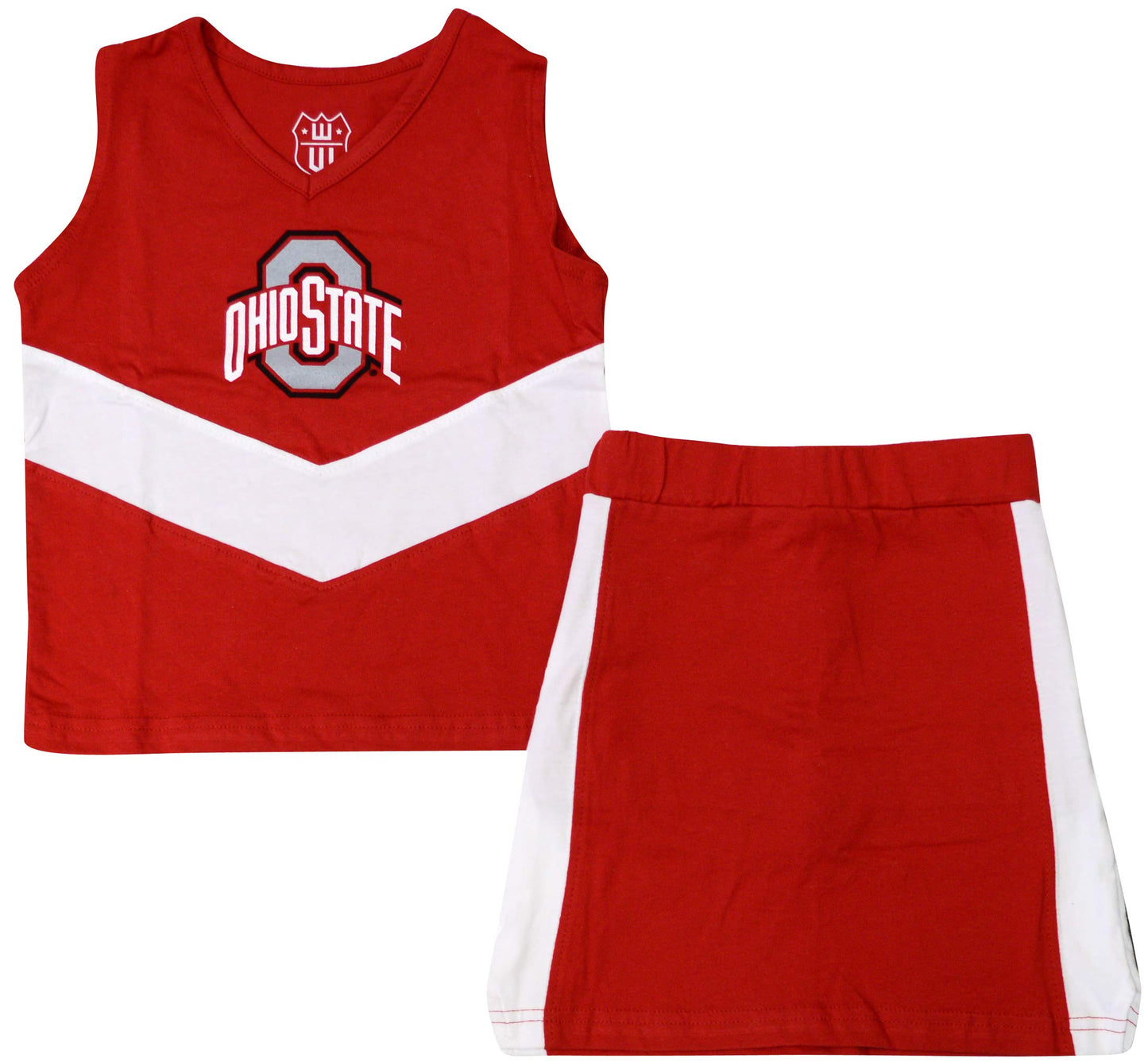 Ohio State Buckeyes Wes and Willy Girls and Toddlers Cheer Set