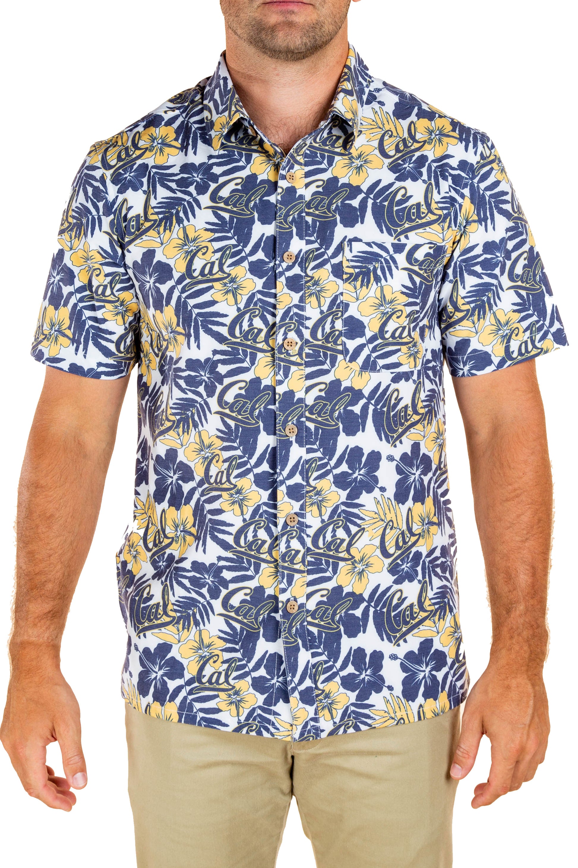 Men's Baylor University Bears Floral Shirt Button Up Beach Shirt