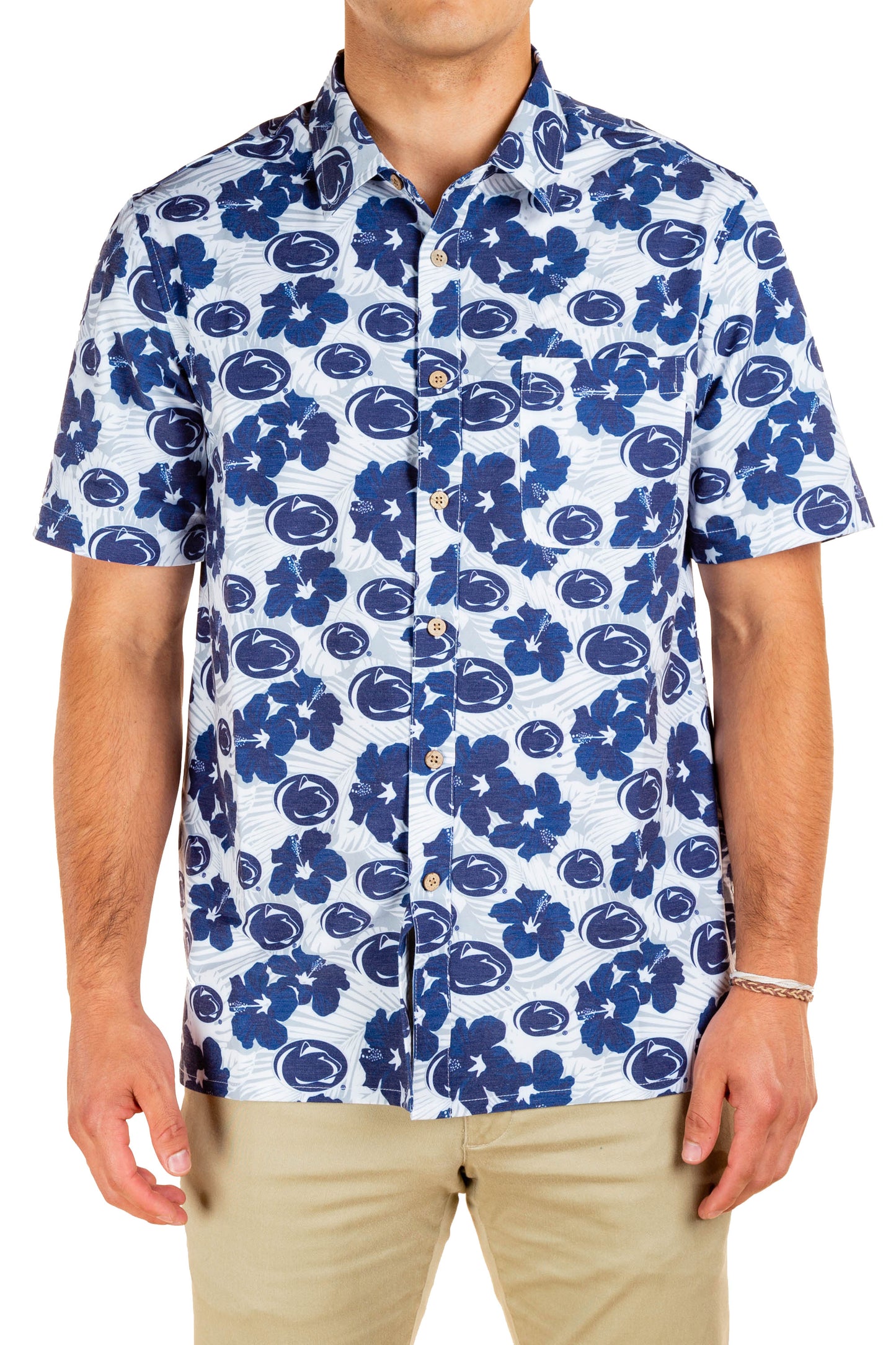 Penn State Nittany Lions Tellum and Chop Mens Floral Hawaiian Shirt