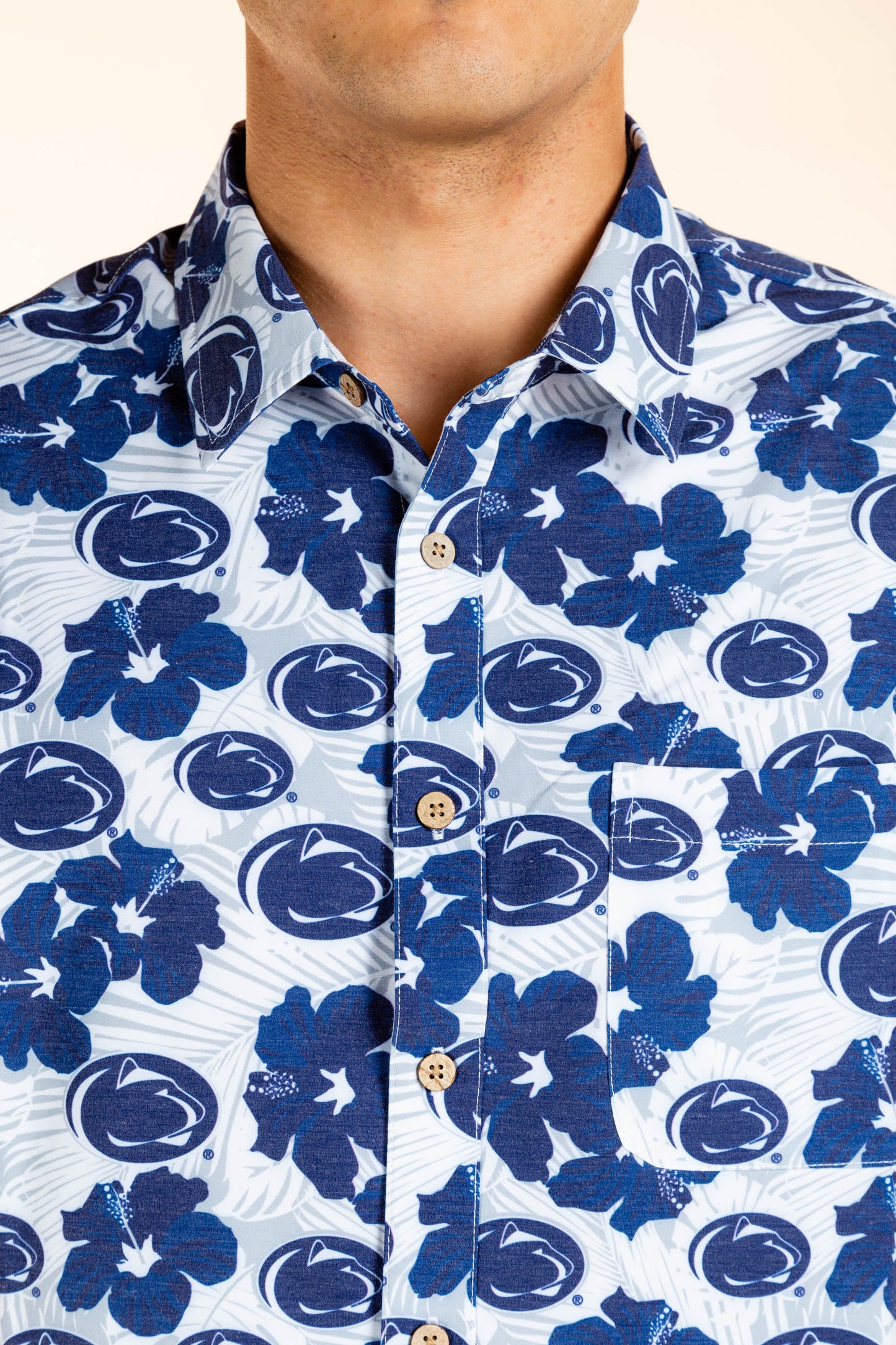 Penn State Nittany Lions Tellum and Chop Mens Floral Hawaiian Shirt