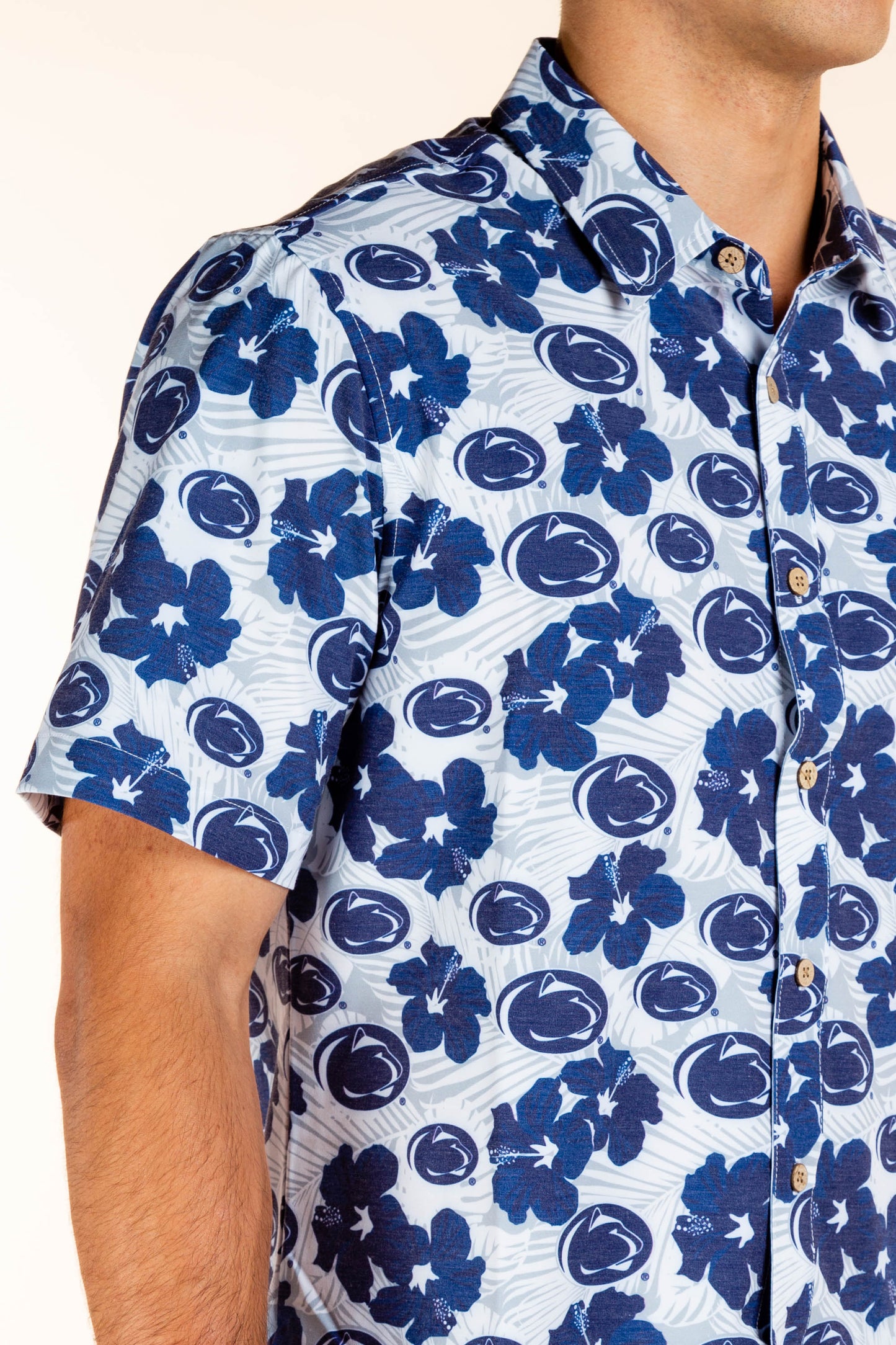 Penn State Nittany Lions Tellum and Chop Mens Floral Hawaiian Shirt