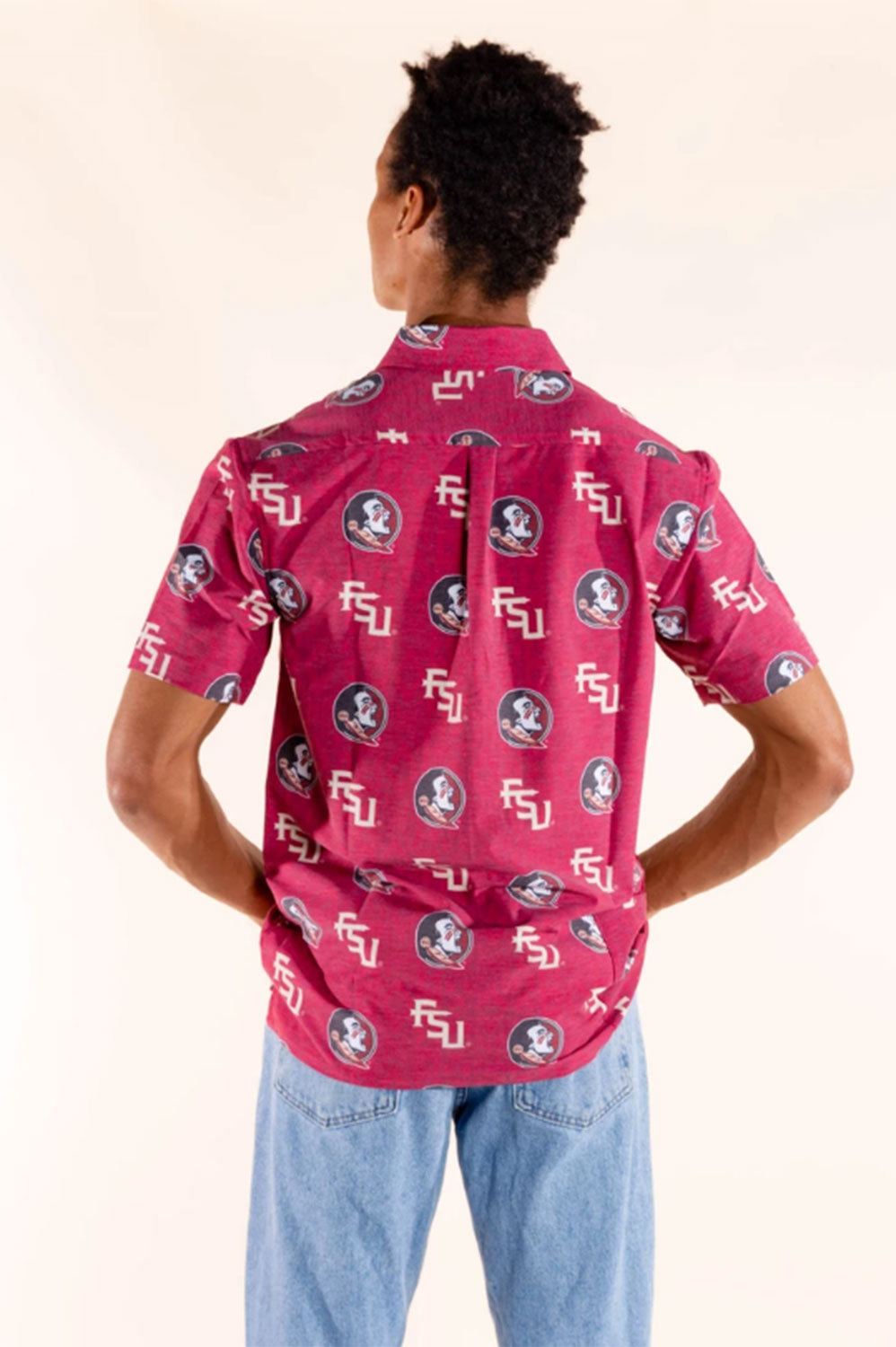 Florida State Seminoles Tellum and Chop Mens Floral Hawaiian Shirt