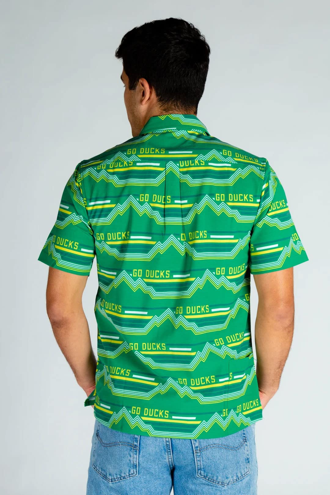 Oregon Ducks Tellum and Chop Mens Floral Hawaiian Shirt