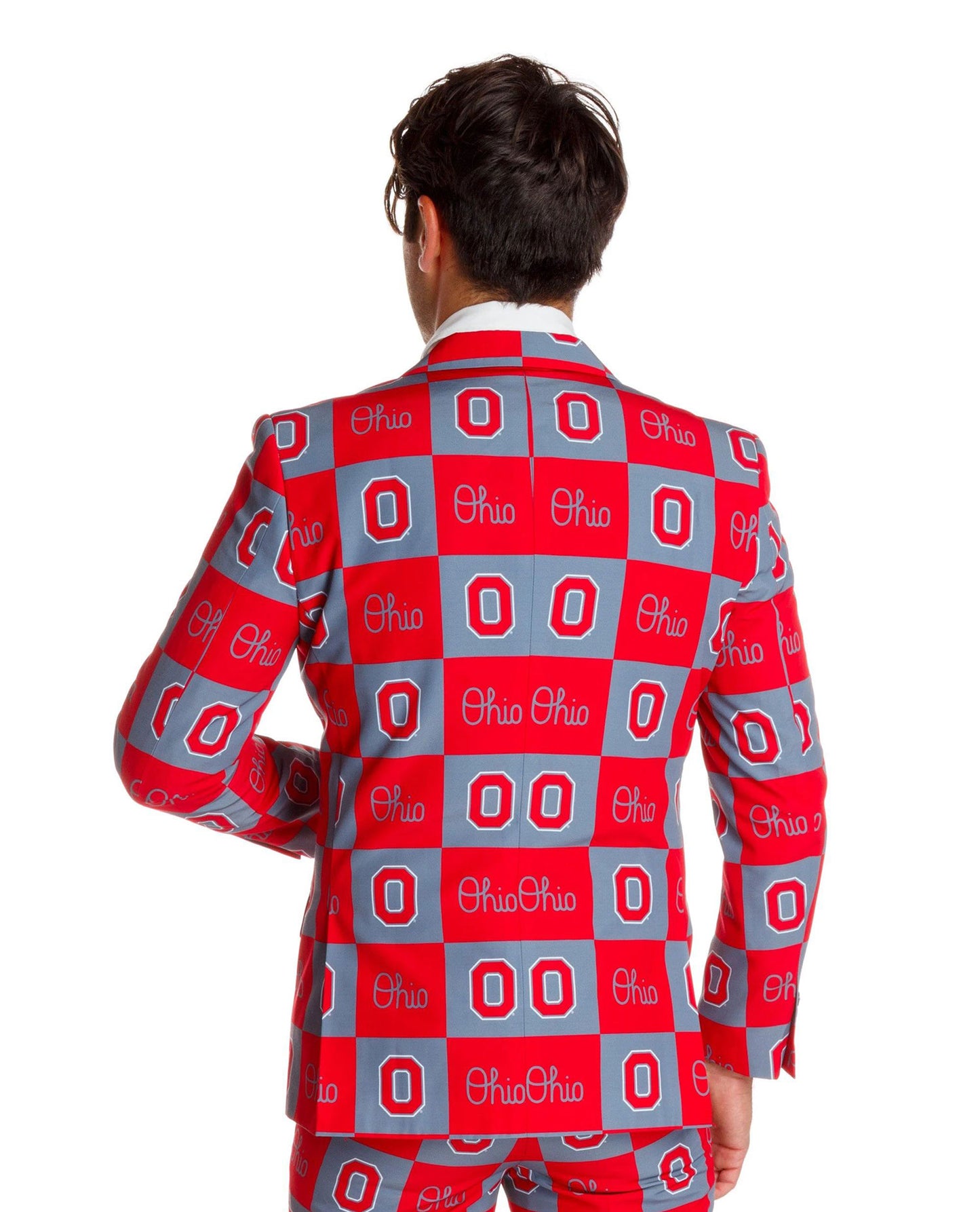 Ohio State Buckeyes Tellum and Chop Mens Game Day Blazer Checkered Red